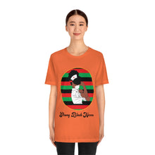 Red, Black, and Green Strong Black Nurse T-shirt
