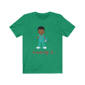 Black Male Nurse Nurse Life T-shirt