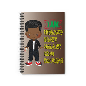 African American Boy Affirmations Spiral Notebok